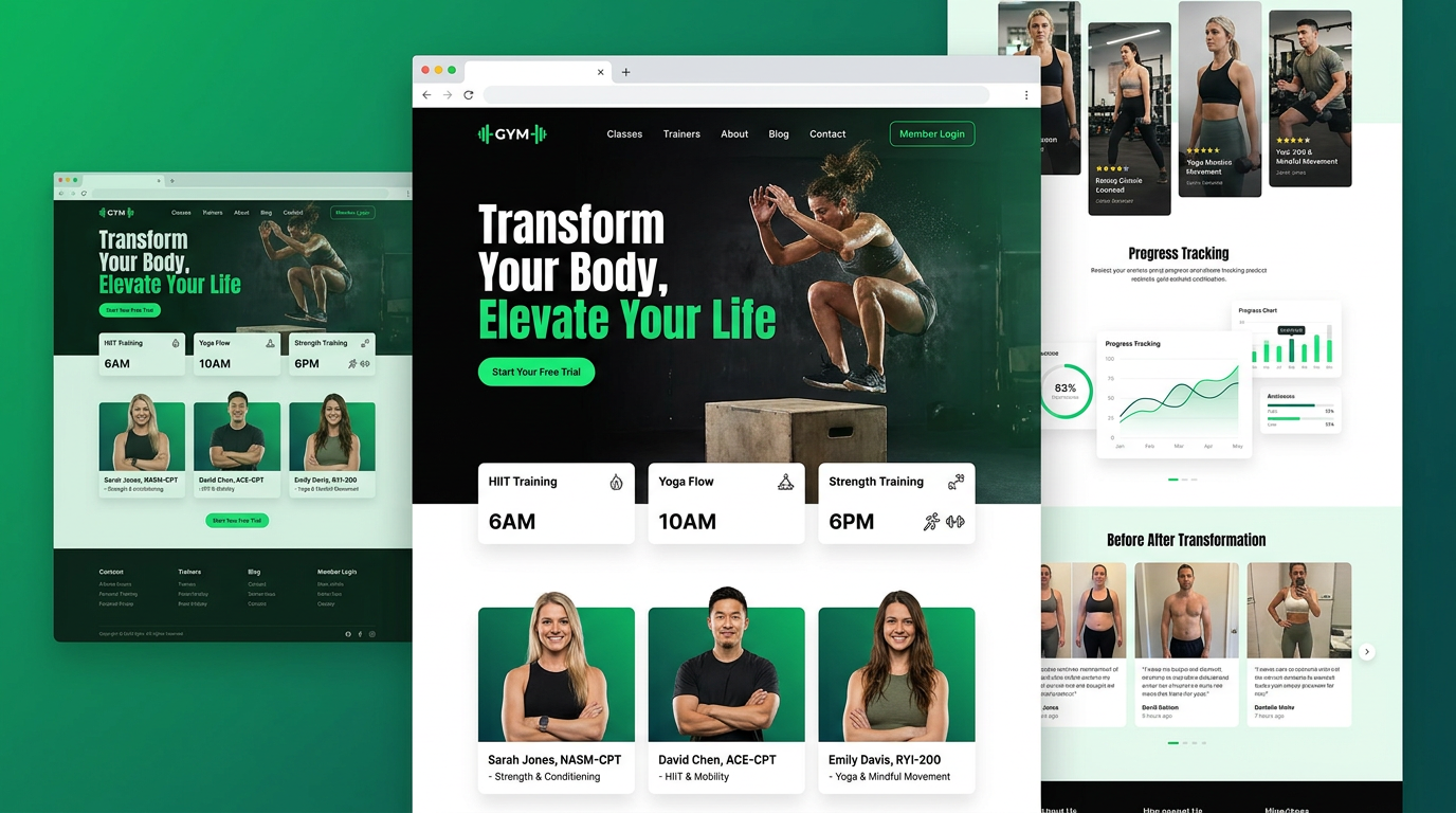 Fitness & Personal Training design concept by Conin Web Design
